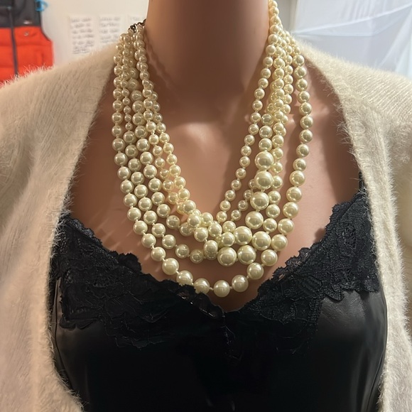 J.CREW PEARL TWISTED HAMMOCK NECKLACE - Picture 5 of 14